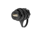 YT型USB2.0单孔直式母插座塑胶款