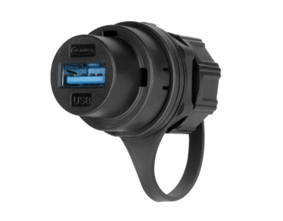 YT型USB3.0单孔直式母插座塑胶款(USB3.0母对母)