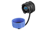 YM-24-USB3.0塑胶防水航空插头插座工业数据连接器